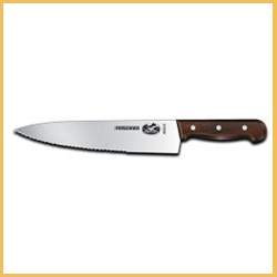 Forschner 10" Wood Wavy Straight Chef's Knife