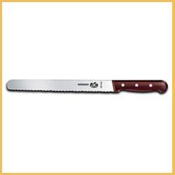 Forschner 10" Wood Wavy Straight Bread Cake Knife