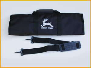 Eight Piece Nylon Knife Roll with Strap